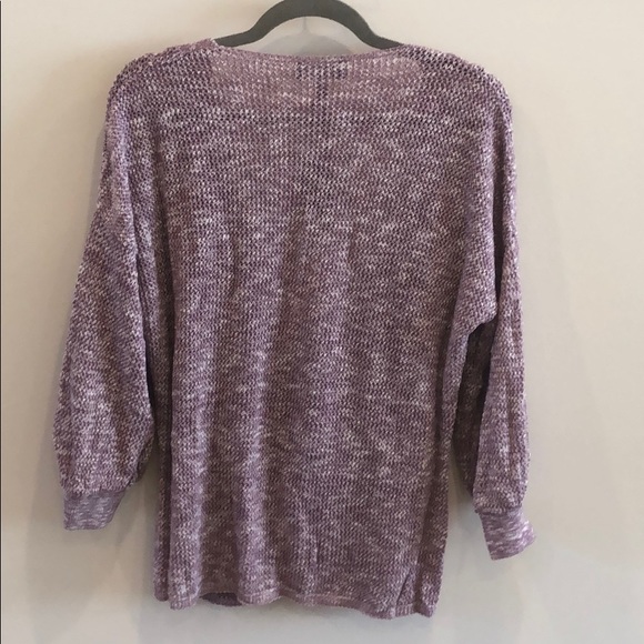 NWT. Express. Wrap front tunic sweater. Purple M - Picture 2 of 2